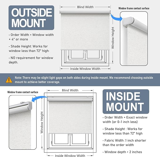 Cordless Roller Shades Blackout Blinds - Image 5
