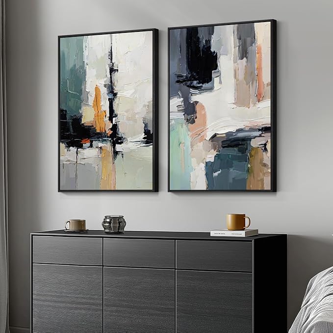 Framed Colorful Abstract Wall Art - Image 2