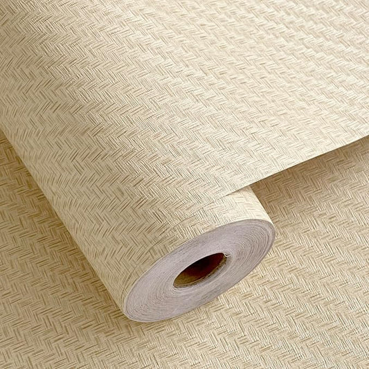 Haimin Fabric Wallpaper Textured Contact Paper Grasscloth Wallpaper Peel and by HaiminHomeDecorWallpaper