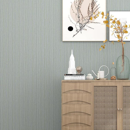 Blue Grasscloth Wallpaper Peel and Stick Fabric Linen Textured 24"x394" Classic - Image 6