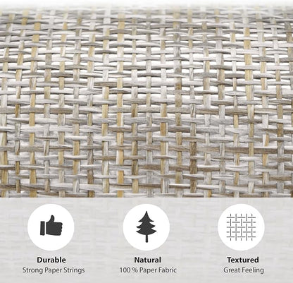 Ansehan Wallcovering W030101 Envy Collection 36" W x 8 Yard L, Natural Paper - Image 7