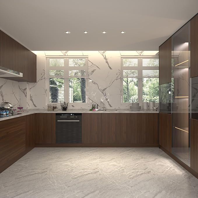 BOMENG Large Walnut Wood Contact Paper Matte 48"x197" Dark Brown Wood Wallpaper - Image 6