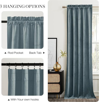 NICETOWN Velvet Curtains 84" Length - Image 6