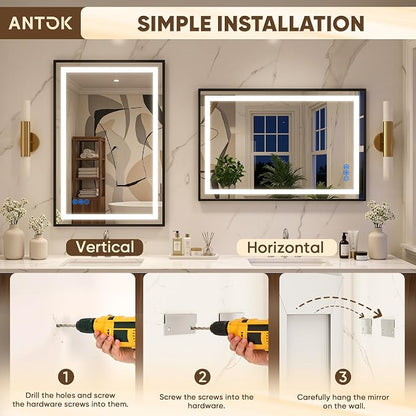 Antok 55X30 LED Bathroom Mirror - Image 8