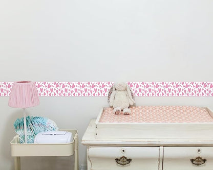 FLFK Pink Heart Wallpaper Border - Image 3