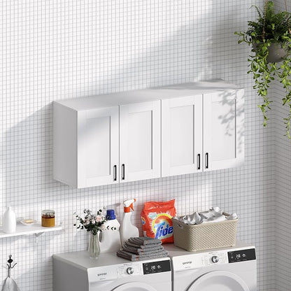 White Laundry Room Cabinets and Storage - Image 2