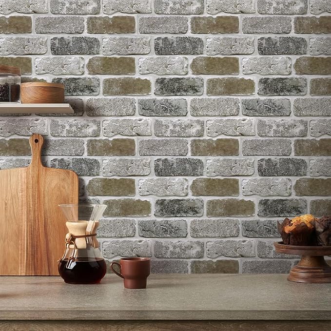 COMSTICKC 3D Faux Brick Wall Panel Peel and Stick, Small Size, Ultra-Light PVC - Image 2