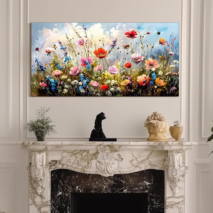 SERIMINO Large Wall Art for Living Room Canvas Prints, Farmhouse Nature Floral - Image 4