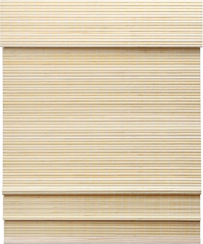 LazBlinds Cordless Bamboo Roman Shades, Custom Privacy Light Blocking Window by LazBlinds
