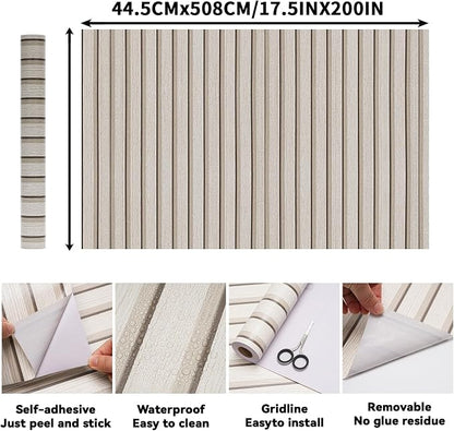 Wood Slat Peel and Stick Wallpaper - Image 2