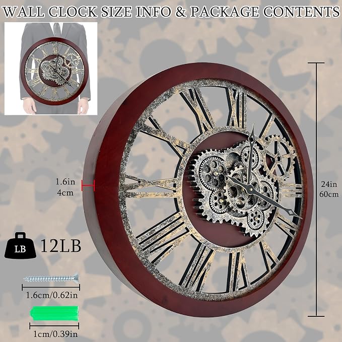HOIBAI Large Wall Clock, 18 Inch Wall Clocks - Image 4