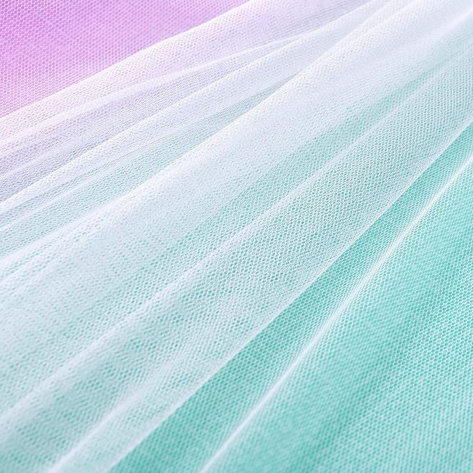 XiDi Curtains for Bedroom Decor, Rainbow Pink Purple Green 62/96/1 - Image 9