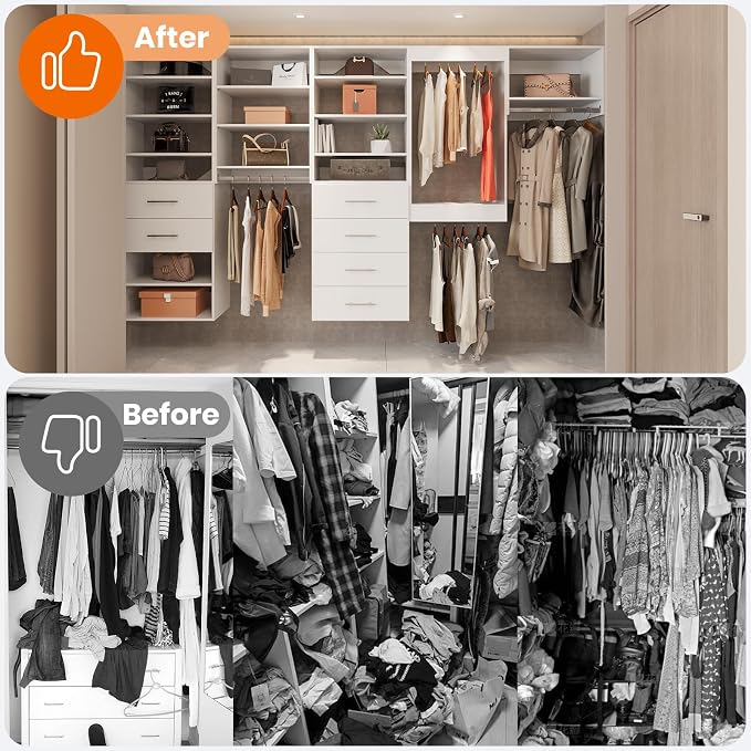 ROOMTEC Modular Closet System, Wall-Mounted Wooden Tower - Image 3