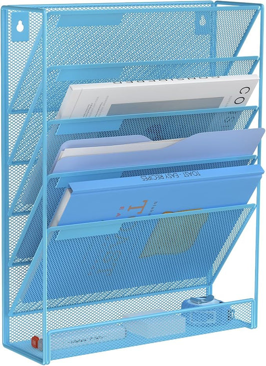 Kuntine.B 6-Tier Wall File Organizer Hanging File Organizer Cubicle Organizer by KuntineB