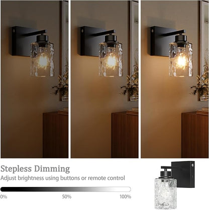 Rayogale Battery Operated Wall Sconce Set of 2, Easy Install Dimmable - Image 2