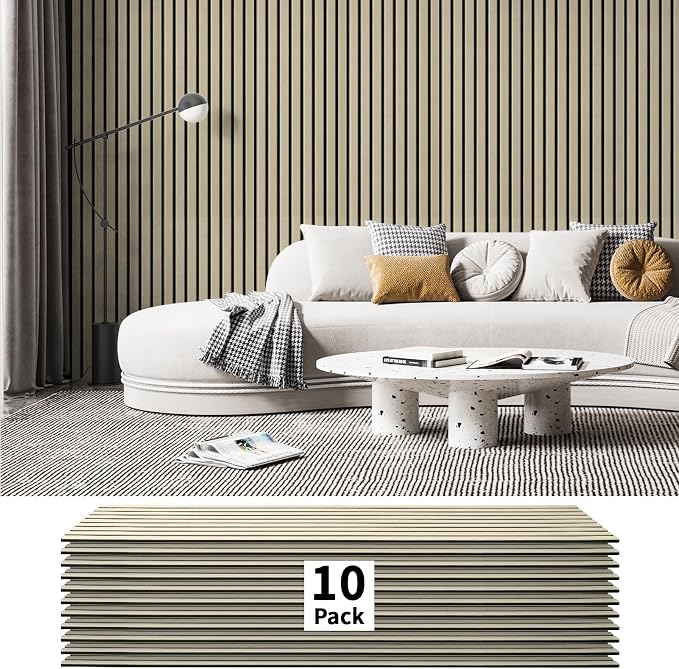 Art3dwallpanels 10 Pack Acoustic Panels, Self Adhesive High Density Sound by Art3dwallpanels