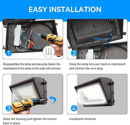 120W LED Wall Pack Light with Dusk-to-Dawn Sensor, 16800LM 5000K LED Security - Image 7