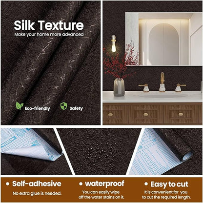 Abyssaly Brown Peel and Stick Self Adhesive Wallpaper - Image 3