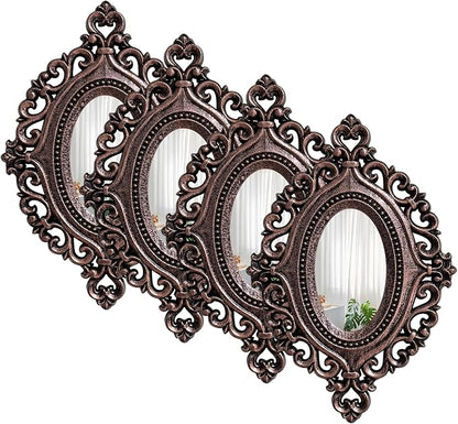 ZEXUIRU 4 Set. Rustic Wall Mirrors by ZEXUIRU