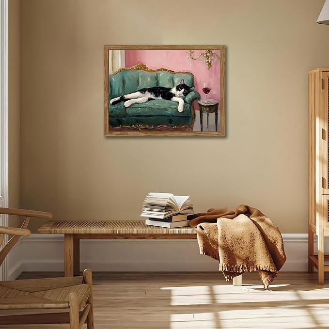 Fun Cat Wall Art Cute Tuxedo Cat - Image 3