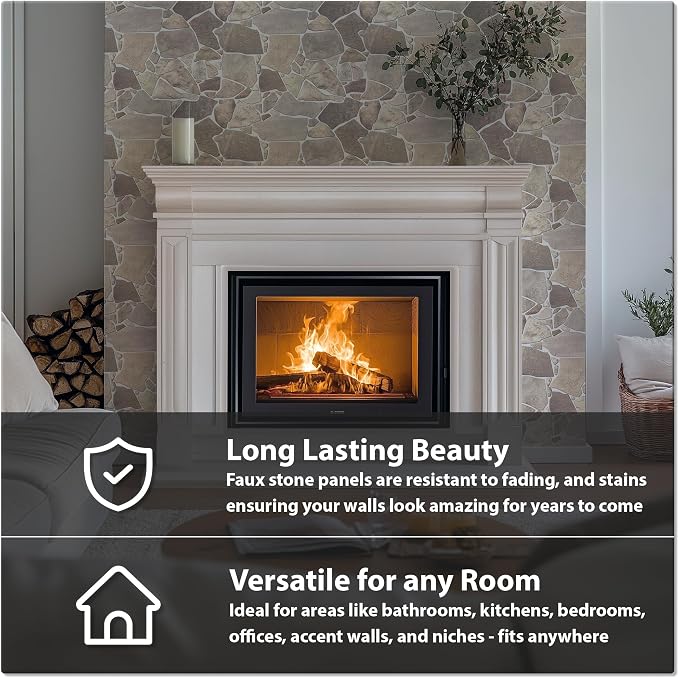 CONCORD WALLCOVERINGS ™ Retro-Art 3D Faux Stone Wall Panels, Lightweight PVC - Image 6