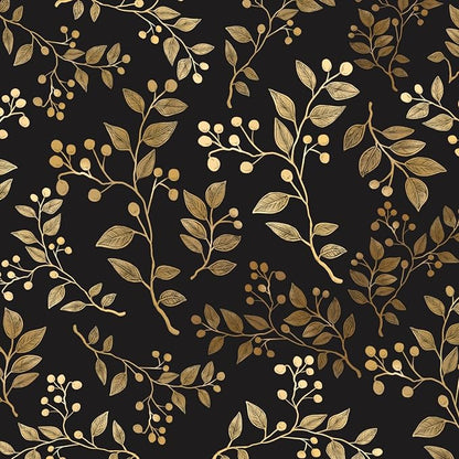 Extra Long Dark Floral Peel and Stick Wallpaper 17.5In x 32.8Ft, Vintage by VOLEAARWALLPAPER