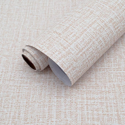 Yancorp 10ft Textured Fabric Wallpaper Faux Grasscloth Khaki Peel and Stick by YancorpHomeDecor