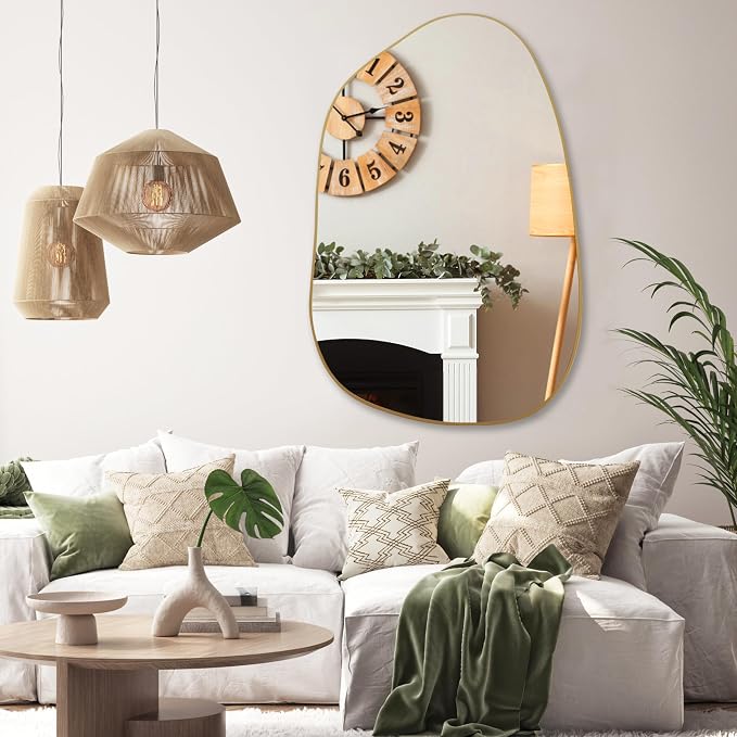 PERFNIQUE Irregular Wall Mirror Asymmetrical Mirror, Decorative Modern Wall - Image 4