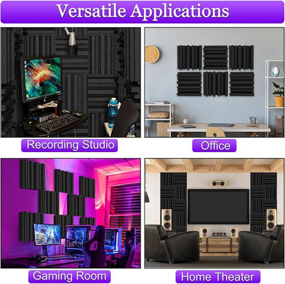 TroyStudio Thick Acoustic Foam Panels, Dense Soundproof Padding Tile, Recording - Image 5