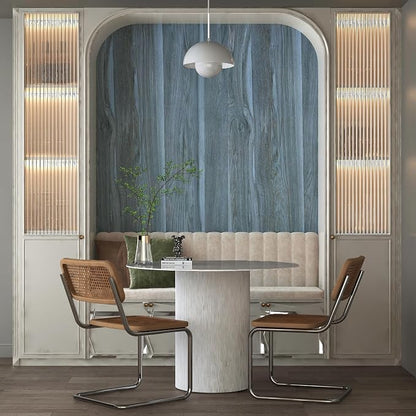 BOMENG Large Blue Wood Contact Paper Peacock Wallpaper Stick and Peel - Image 2