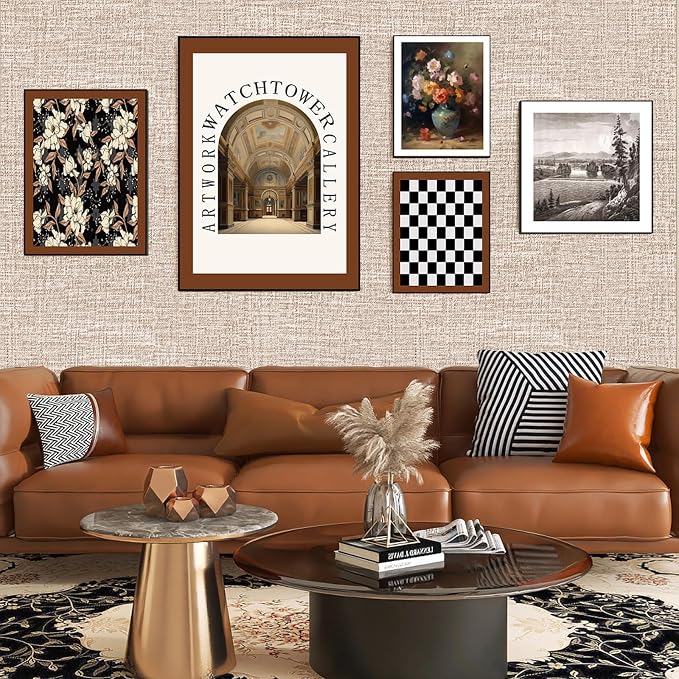 Amiya Grasscloth Khaki Wallpaper Peel and Stick Tan Faux Fabric Linen Contact - Image 8
