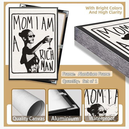 Mom I Am A Rich Man Aesthetic Retro Music Goblet Poster Feminist canvas Wall - Image 2