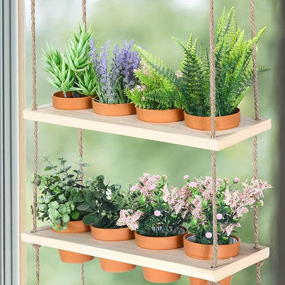 FillTouch 3 Tiered Hanging Herb Planters Hanging Herb Garden Wall - Image 3