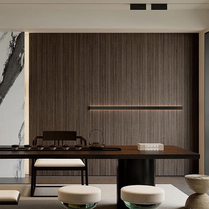 YU LI 3DH Peel and Stick PVC Slat Wall Panel 118"x15.75" Self-Adhesive Thick - Image 3
