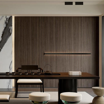 YU LI 3DH Peel and Stick PVC Slat Wall Panel 236"x15.75" Self-Adhesive Thick - Image 3