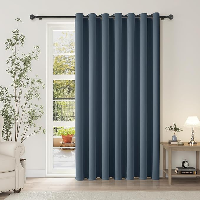 ChrisDowa Room Divider Curtain 84 Inches Long, Wide Blackout Sliding Door by ChrisDowa