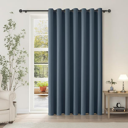ChrisDowa Room Divider Curtain 96 Inches Long, Wide Blackout Sliding Door by ChrisDowa