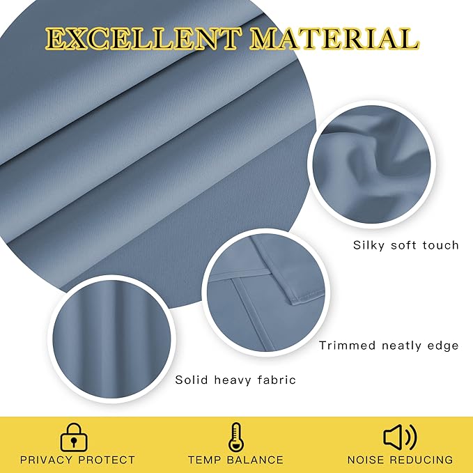 NICETOWN Blackout Drapery Door Curtain - Image 3