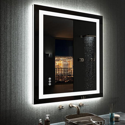 LOAAO 28"X32" LED Bathroom Mirror - Image 3