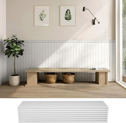 PS Wainscoting Wall Panel Kit, Paintable Waterproof PS Panels by janasse