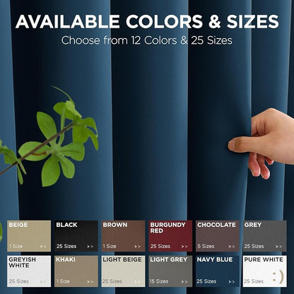 Joydeco Blackout Patio Sliding Door Curtains 108 Inches Long, Grommet Privacy - Image 9