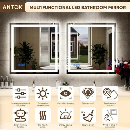 Antok 72"x 36" LED Bathroom Mirror - Image 9