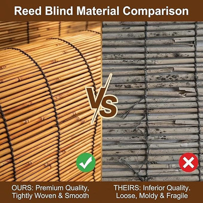 Outdoor Bamboo Blinds for Patio, Waterproof Reed Shades, Privacy Sun Shades - Image 3