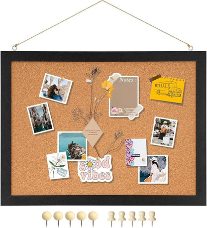DOLLAR BOSS Cork Bulletin Board 1-Pack 16''X 12'' Double-Sided Cork Boards by DOLLARBOSS