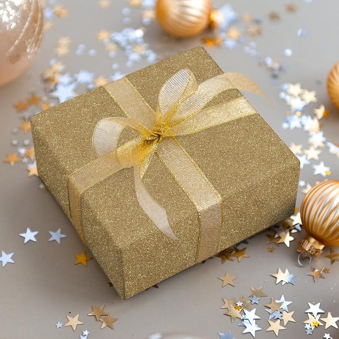 CHIHUT 15.7''x236'' Champagne Gold Glitter Contact Paper Peel and Stick Glitter - Image 6