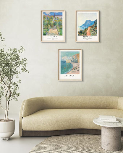 HesenDot Framed Claude Monet Wall Art 3 Piece, 12x16in High Framed Design - Image 6