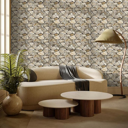 Commomy 3D Faux Stone Peel and Stick Wall Tiles - Image 2