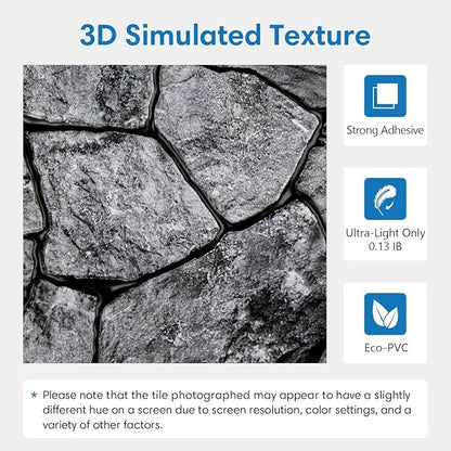 COMSTICKC 3D Faux Stone Wall Panel Peel and Stick Wall Tiles, Ultra-Light Thin - Image 3