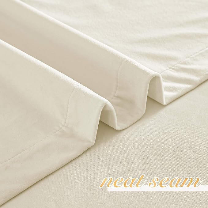 NICETOWN Ivory White Velvet Curtains 144" Length 52" Wide, Luxury and Thick - Image 7