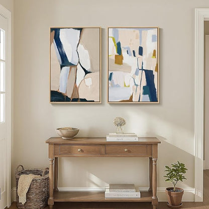 Framed Neutral Abstract Wall Art - Image 4
